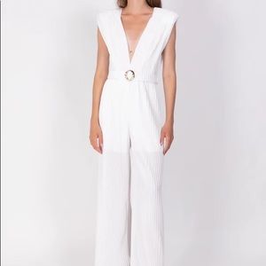 Sabina Musayev White Saffron Jumpsuit